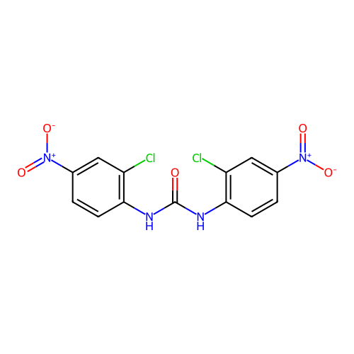 1,3-Bis(2-chloro-4-nitrophenyl)urea structure