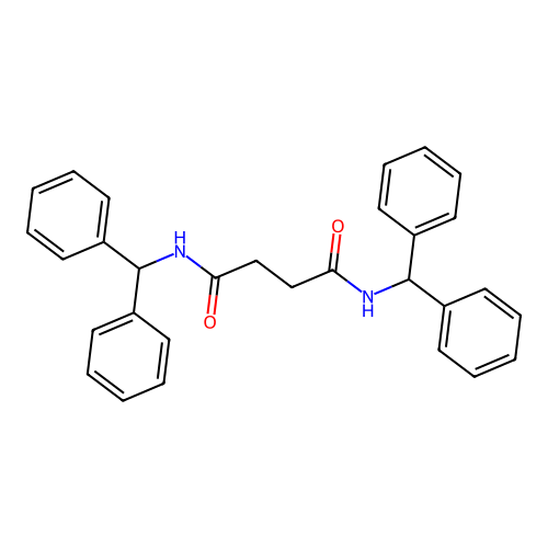 N,N'-dibenzhydrylbutanediamide structure