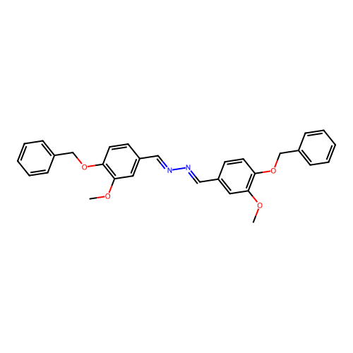 4-Benzyloxy-3-methoxybenzaldehyde azine structure