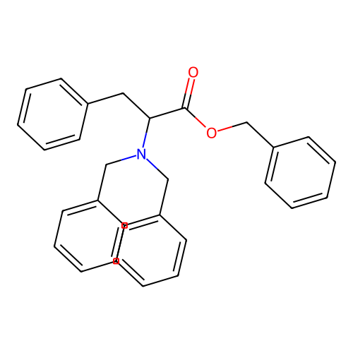 2-Dibenzylamino-3-phenyl-propionic acid benzyl ester structure