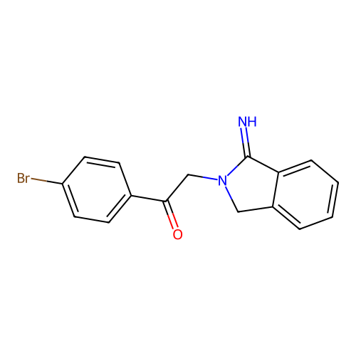 1-(4-Bromophenyl)-2-(1-iminoisoindolin-2-yl)ethan-1-one structure