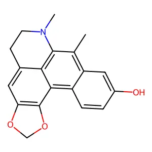 5H-Benzo(g)-1,3-benzodioxolo(6,5,4-de)quinolin-10-ol, 6,7-dihydro-7,8-dimethyl- structure