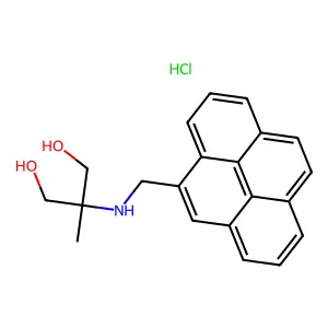 1,3-Propanediol, 2-methyl-2-((4-pyrenylmethyl)amino)-, hydrochloride structure