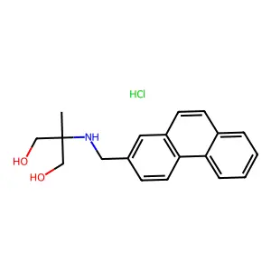 1,3-Propanediol, 2-methyl-2-((2-phenanthrenylmethyl)amino)-, hydrochloride structure