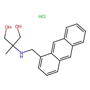 1,3-Propanediol, 2-((1-anthracenylmethyl)amino)-2-methyl-, hydrochloride structure