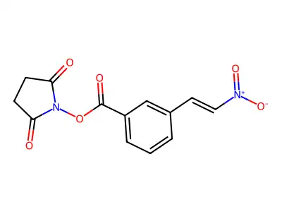 (2,5-Dioxopyrrolidin-1-yl) 3-(2-nitroethenyl)benzoate structure