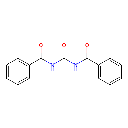 N-(benzoylcarbamoyl)benzamide structure