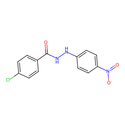 4-Chlorobenzoic N2-(4-nitrophenyl)hydrazide structure