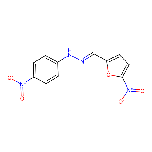 5-Nitrofurfural 4-nitrophenylhydrazone structure