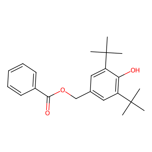 3,5-Di-tert-butyl-4-hydroxybenzyl benzoate structure