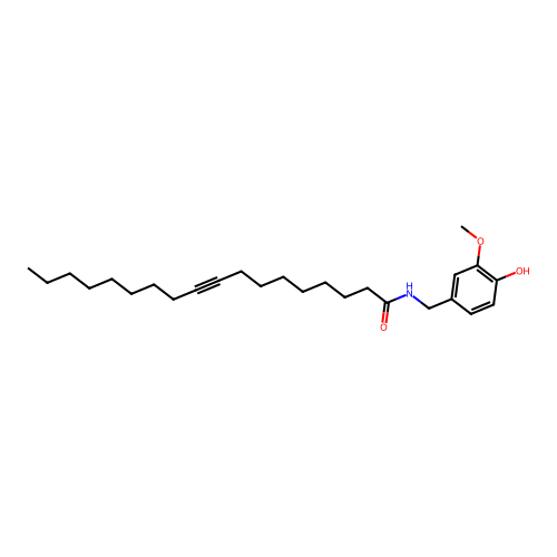 9-Octadecynamide, N-((4-hydroxy-3-methoxyphenyl)methyl)- structure