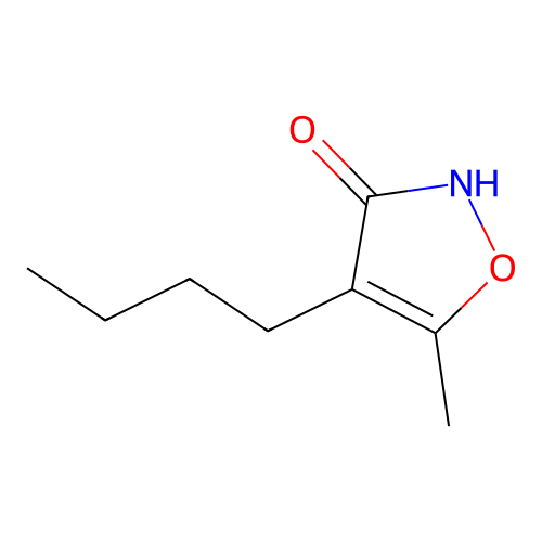4-Butyl-5-methyl-3-isoxazolol structure