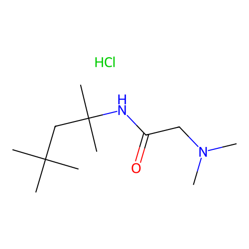 Acetamide, 2-(dimethylamino)-N-(1,1,3,3-tetramethylbutyl)-, hydrochloride structure