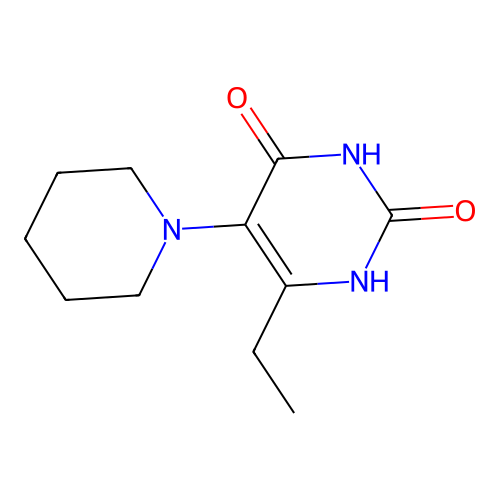 6-Ethyl-5-(1-piperidinyl)-2,4(1H,3H)-pyrimidinedione structure