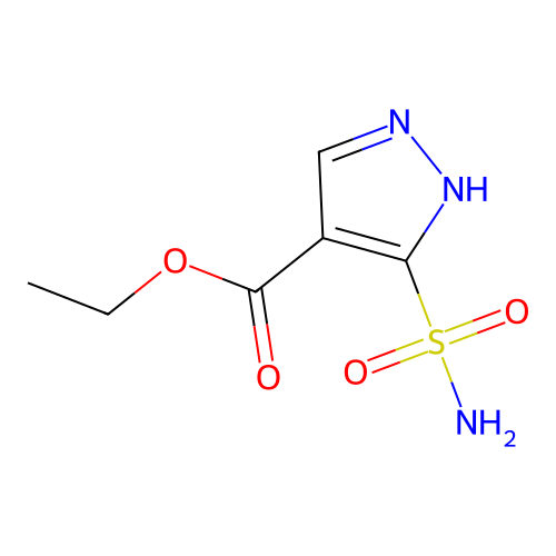 1H-Pyrazole-4-carboxylic acid, 3-(aminosulfonyl)-, ethyl ester structure