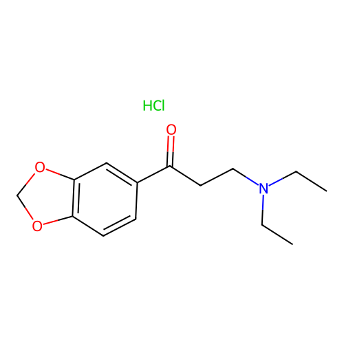 1-Propanone, 1-(1,3-benzodioxol-5-yl)-3-(diethylamino)-, hydrochloride structure