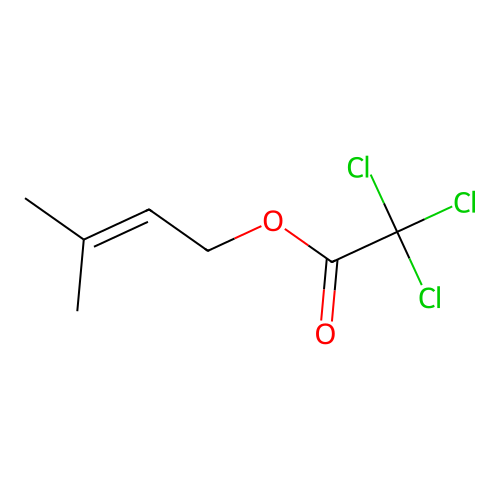 Trichloroacetic acid, 3-methylbut-2-enyl ester structure
