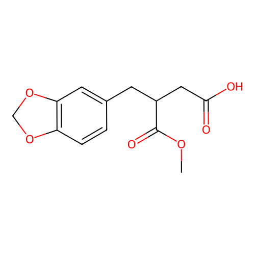 3-(1,3-Benzodioxol-5-ylmethyl)-4-methoxy-4-oxobutanoic acid structure