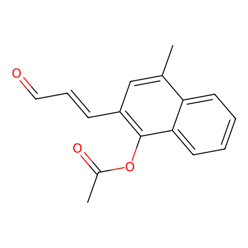 2-Propenal, 3-(1-(acetyloxy)-4-methyl-2-naphthalenyl)- structure