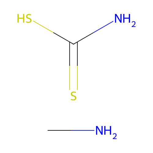 Carbamodithioic acid;methanamine structure