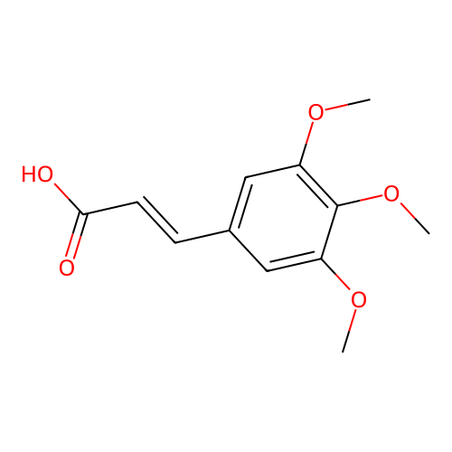 3,4,5-Trimethoxycinnamic acid structure
