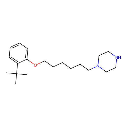 1-[6-(2-Tert-butylphenoxy)hexyl]piperazine structure