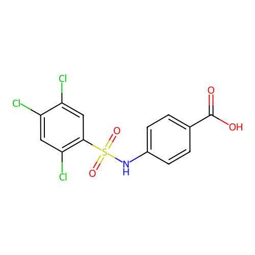 4-(2,4,5-Trichlorobenzenesulfonamido)benzoic acid structure