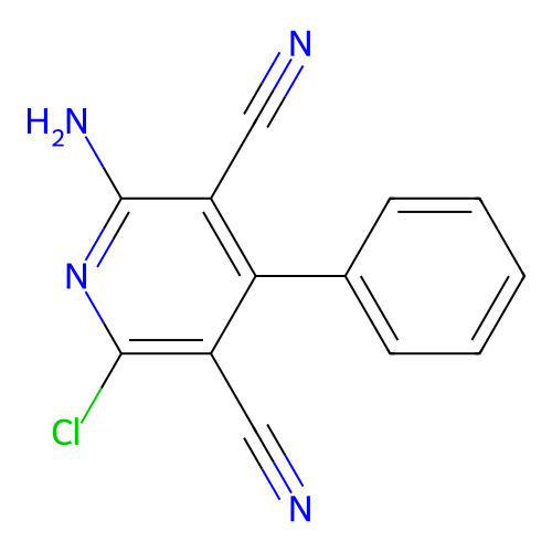 2-Amino-6-chloro-4-phenylpyridine-3,5-dicarbonitrile structure