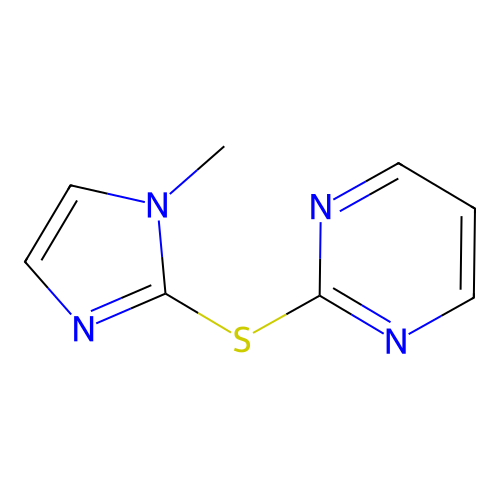 2-[(1-methyl-1H-imidazol-2-yl)sulfanyl]pyrimidine structure