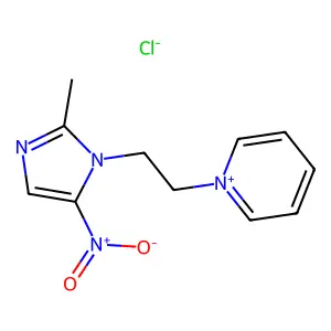 1-(2-(2-Methyl-5-nitro-1H-imidazol-1-yl)ethyl)pyridinium chloride structure