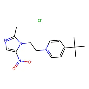 1-(2-(2-Methyl-5-nitro-1H-imidazol-1-yl)ethyl)-4-(tert-butyl)pyridinium chloride structure