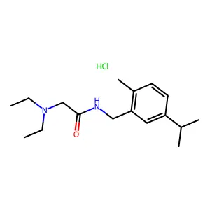 Acetamide, 2-(diethylamino)-N-(5-isopropyl-2-methylbenzyl)-, monohydrochloride structure