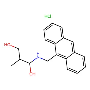1,3-Propanediol, ((9-anthracenylmethyl)amino)-2-methyl-, hydrochloride structure