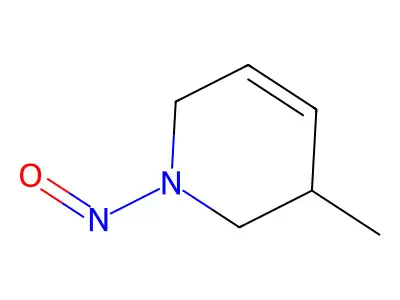 3-Methyl-1-nitroso-1,2,3,6-tetrahydropyridine structure