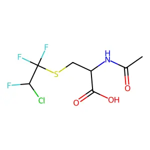 L-cysteine, N-acetyl-s-(2-chloro-1,1,2-trifluoroethyl)- structure