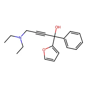 2-Butyn-1-ol, 4-(diethylamino)-1-(2-furyl)-1-phenyl- structure