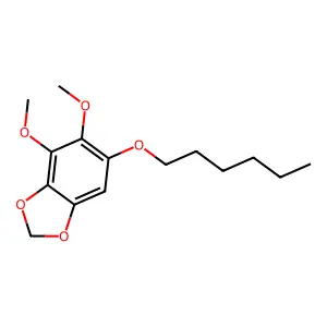 1,3-Benzodioxole, 6-(hexyloxy)-4,5-dimethoxy- structure