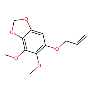 Benzo(1,3)dioxole, 4,5-dimethoxy-6-prop-2-enoxy- structure
