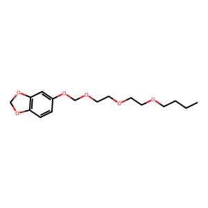 1,3-Benzodioxole, 5-((2-(2-butoxyethoxy)ethoxy)methoxy)- structure