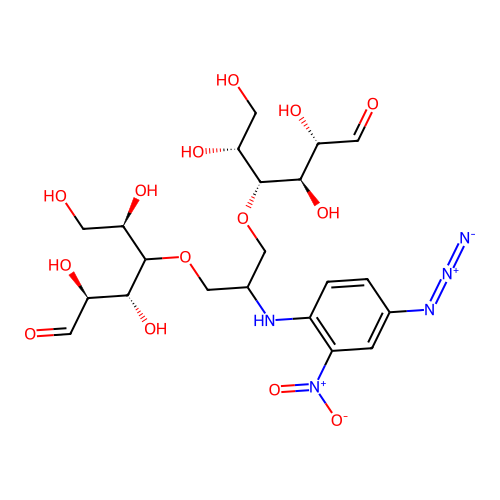 N-(2-nitro-4-azophenyl)-1,3-bis(mannos-4'-yloxy)propyl-2-amine structure