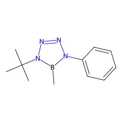 1-Tert-butyl-5-methyl-4-phenyltetrazaborole structure