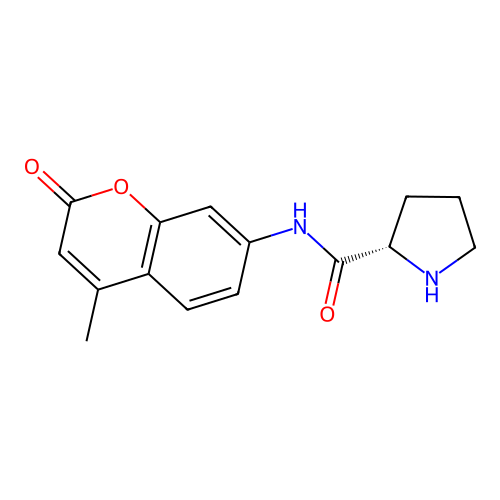 (S)-N-(4-Methyl-2-oxo-2H-chromen-7-yl)pyrrolidine-2-carboxamide structure