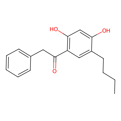 1-(5-Butyl-2,4-dihydroxyphenyl)-2-phenylethanone structure