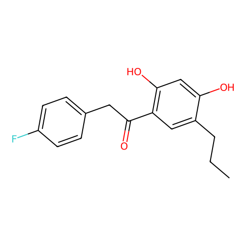 Ethanone, 1-(2,4-dihydroxy-5-propylphenyl)-2-(4-fluorophenyl)- structure