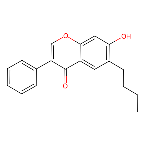 6-butyl-7-hydroxy-3-phenyl-4H-chromen-4-one structure