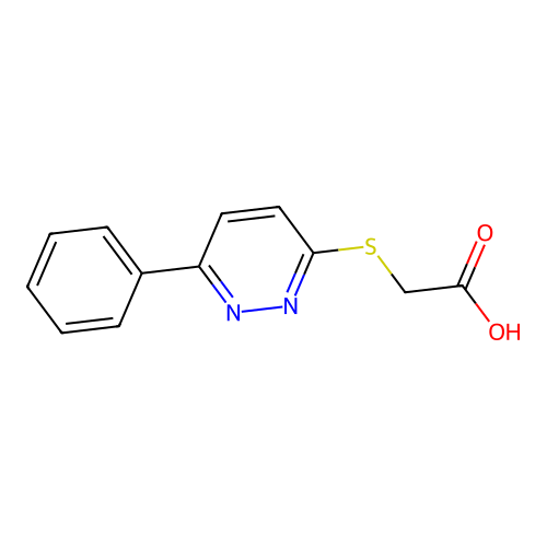 2-(6-Phenylpyridazin-3-yl)sulfanylacetic acid structure
