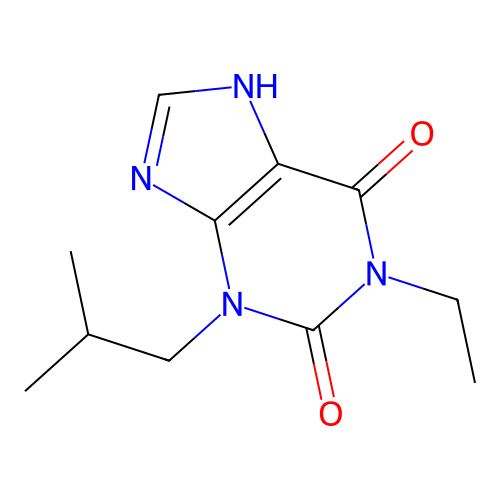 1-Ethyl-3-isobutylxanthine structure