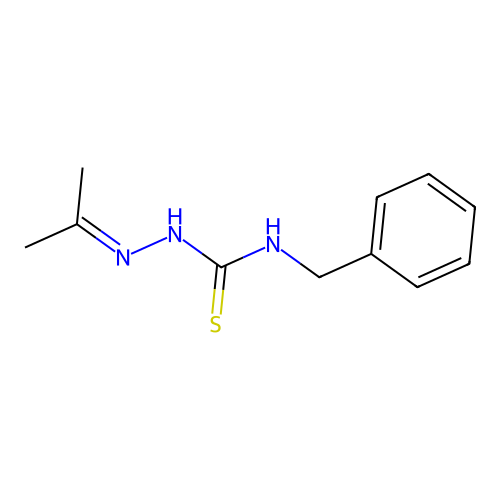 Hydrazinecarbothioamide, 2-(1-methylethylidene)-N-(phenylmethyl)- structure