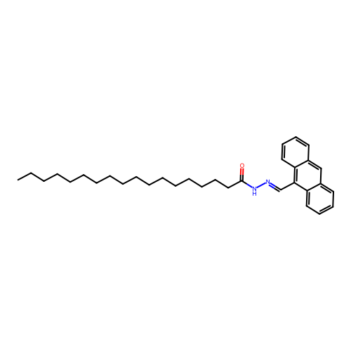 N-(anthracen-9-ylmethylideneamino)octadecanamide structure