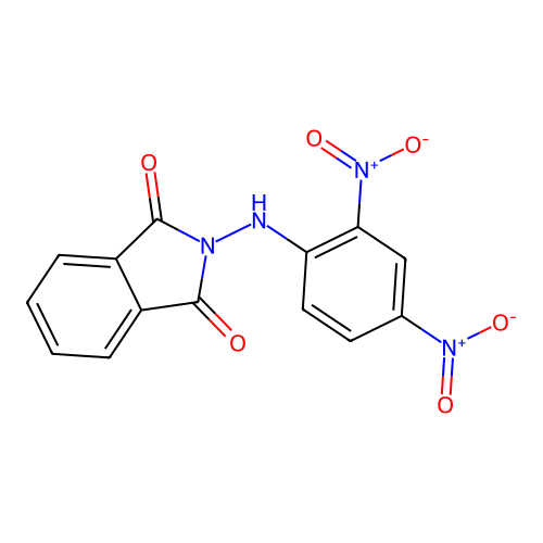 2-[(2,4-dinitrophenyl)amino]-1H-isoindole-1,3(2H)-dione structure